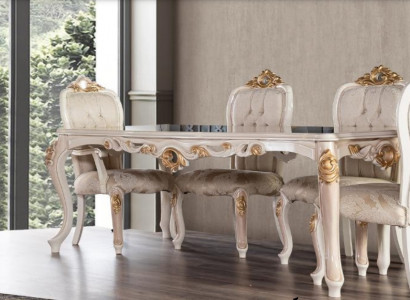 Esszimmer Esstisch Stuhl Luxus Garnitur Esszimmerstuhl Tisch Tische Holz Gruppe