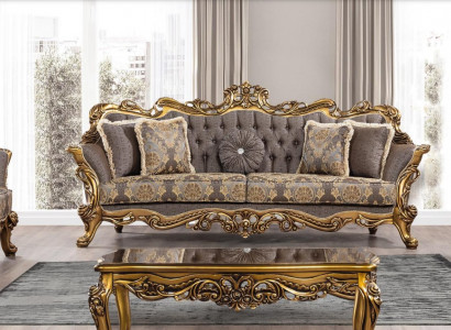 Dreisitzer Sofa 3 Sitzer Dreibettsofa Sofa Sofas Sessel Sitz Stoff Stil Barock