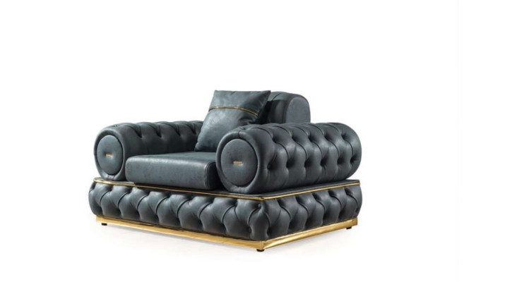 Luxus Chesterfield Sofagarnitur 3+1 Sitzer Garnitur Sofa Sessel Sofas Polster