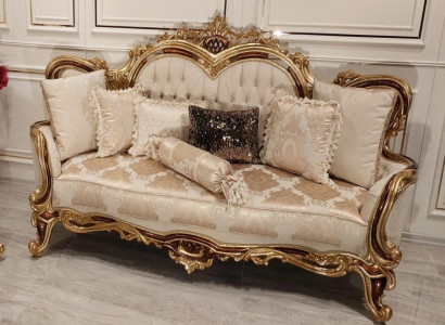 Sofa 3 Sitzer Dreisitzer Sofa Sofas Klassische Möbel Sitz Stoff Stil Barock