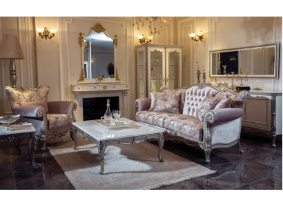 Luxus Garnitur Set 3tlg Sofagarnitur 3+1 Sitzer Couchtisch Sofa Sessel