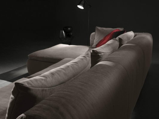 Ecksofa Couch Polsterung Couchen Sofa L-Form Möbel Grau Sofas Leder