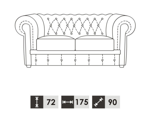 Sofa 2 Sitzer Chesterfield Design Relax Sofas Polster Moderne Couchen