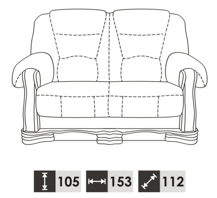 Zweisitzer Sofa 2 Sitzer Klassische Sofas Polster Neu Couchen (ohne 3+1Sitzer)