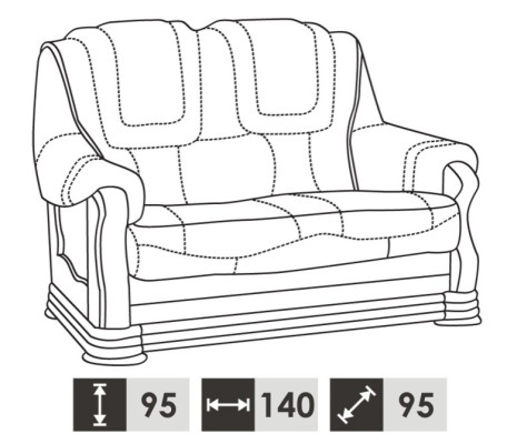 Sofa 2 Sitzer Klassischer Wohnlandschaft Sofas Couchen Polster Zweisitzer