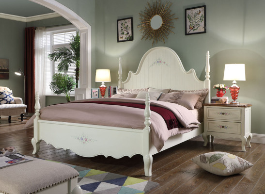 Klasse Schlafzimmer Set 3tlg Bett Doppelbett Betten 2x Nachttisch Holz 3tlg. Neu