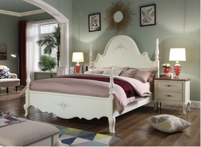 Klasse Schlafzimmer Set 3tlg Bett Doppelbett Betten 2x Nachttisch Holz 3tlg. Neu