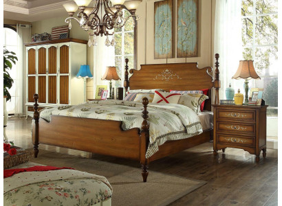 Design Schlafzimmer 3tlg Bett 2x Nachttisch Amerikanische Luxus Betten Set Möbel