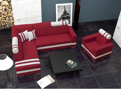 Sofa Schlafsofa Designer Sofa mit Bettfunktion + Bettkasten Ecksofa Couch NEU