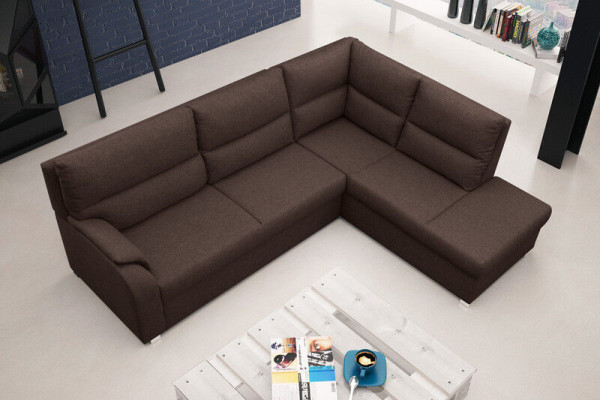 Sofa Schlafsofa Designer Sofa mit Bettfunktion + Bettkasten Ecksofa Couch -NEU!