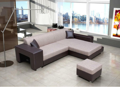 Sofa Schlafsofa Designer Sofa mit Bettfunktion + Bettkasten Ecksofa Couch NEU