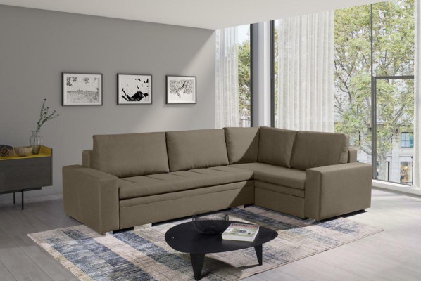 Moderne Ecksofa Wohnzimmer Textil Stoff Schlafsofa Couch Wohnlandschaft Polster