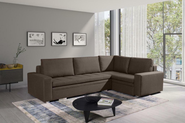 Moderne Ecksofa Wohnzimmer Textil Stoff Schlafsofa Couch Wohnlandschaft Polster