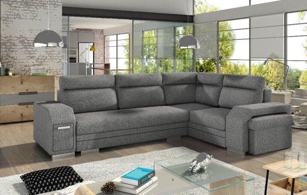 Wohnlandschaft Ecksofa Bettkasten Schlafsofa Sofa Polstersofa Eck Sofas Couch