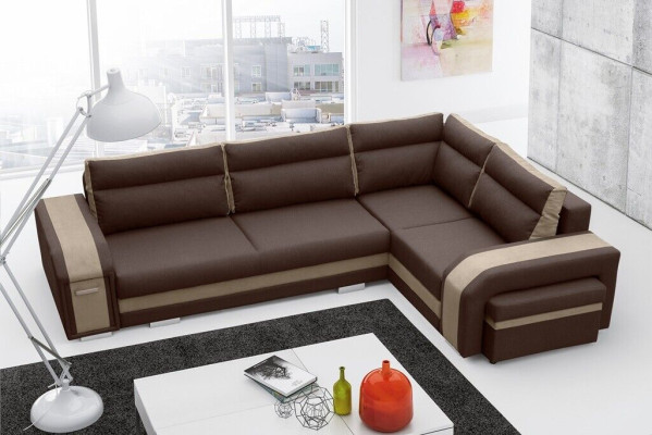 Ecksofa Wohnzimmer Schlaf Sofa Couchen Couch Garnitur L Form Stoff