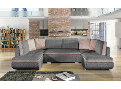 XXL Wohnlandschaft Ecksofa Sofa Couch Polster Garnitur Ecke Designer Neu Stoff