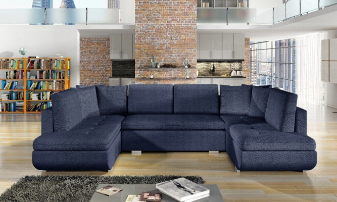 XXL Wohnlandschaft Ecksofa Sofa Couch Polster Garnitur Ecke Designer Neu Stoff