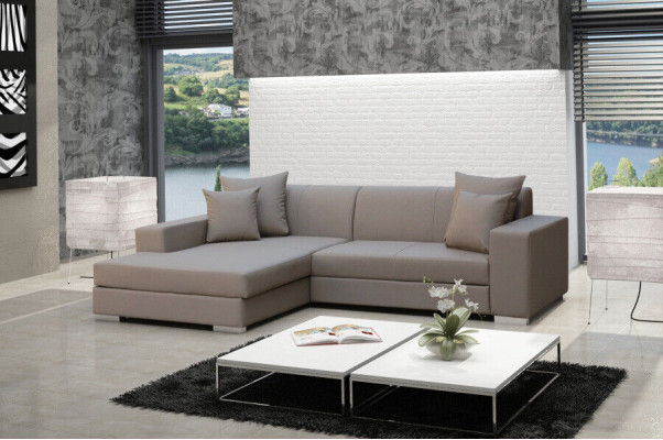 Sofa Schlafsofa Designer Sofas mit Bettfunktion Ecksofa Couch NEU + Bettkasten