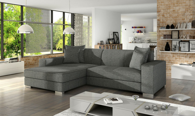 Sofa Schlafsofa Designer Sofas mit Bettfunktion Ecksofa Couch NEU + Bettkasten