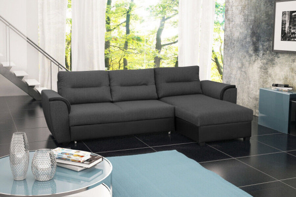 Sofa Schlafsofa Designer Sofa mit Bettfunktion + Bettkasten Ecksofa Couch NEU