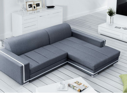 Sofa Schlafsofa Designer Sofa mit Bettfunktion + Bettkasten Ecksofa Couch NEU