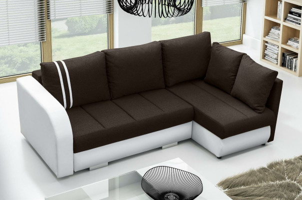 Sofa Schlafsofa Designer Sofa mit Bettfunktion + Bettkasten Ecksofa Couch NEU