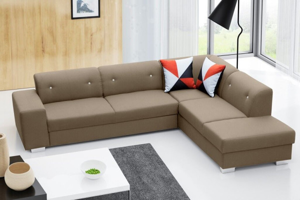 Sofa Schlafsofa Designer Sofa mit Bettfunktion + Bettkasten Ecksofa Couch NEU