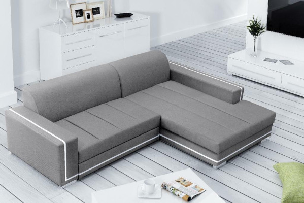 Ecksofa mit Schlaffunktion Bettfunktion Kasten Sofa Couch Wohnlandschaft Bett