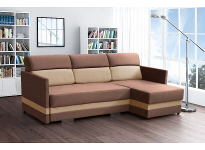 Ecksofa mit Schlaffunktion Bettfunktion Kasten Bett Sofa Wohnlandschaft