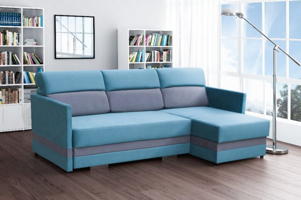 Ecksofa mit Schlaffunktion Bettfunktion Kasten Bett Sofa Wohnlandschaft