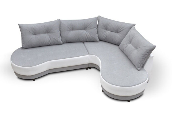 Polstersofa Loungesofa Couch Sitzgruppe Wohnzimmer mit Kissen Sofa L-Form