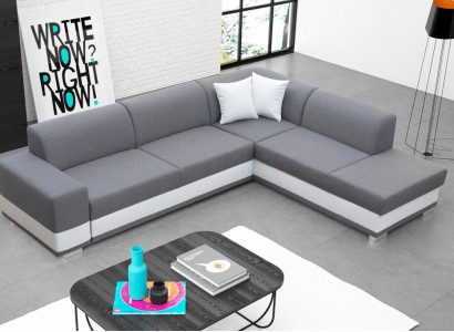 Polstersofa Loungesofa Sitzgruppe Couch Wohnzimmer mit Kissen L-Form Sofa