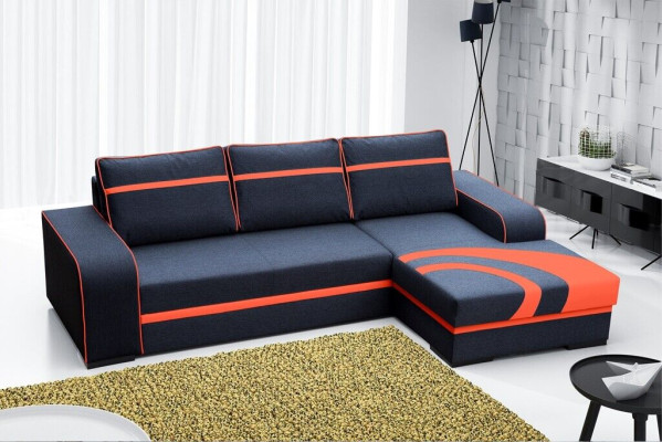 Schlafsofa Ecksofa Couch mit Bettfunktion und Polsterung - Moderne Garnitur mit Schlaffunktion NEU 