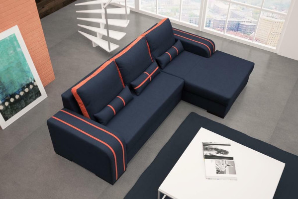 Schlafsofa Ecksofa Sofas Couch mit Bettfunktion und Polsterung - Moderne Garnitur mit Schlaffunktion