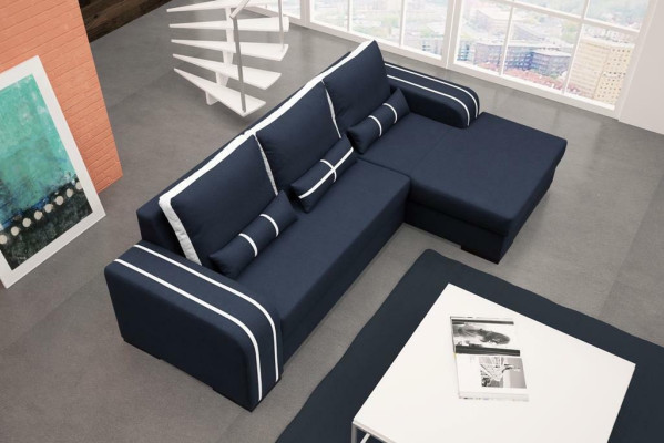 Schlafsofa Ecksofa Sofas Couch mit Bettfunktion und Polsterung - Moderne Garnitur mit Schlaffunktion