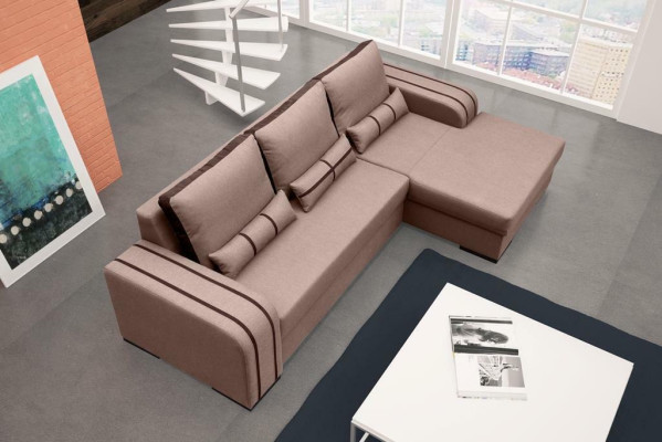 Schlafsofa Ecksofa Sofas Couch mit Bettfunktion und Polsterung - Moderne Garnitur mit Schlaffunktion