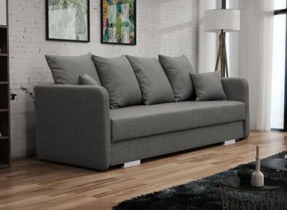 Schlafsofa Stoff 3 Sitz Sofa Couch Textil Polster Neu Garnitur Bettfunktion