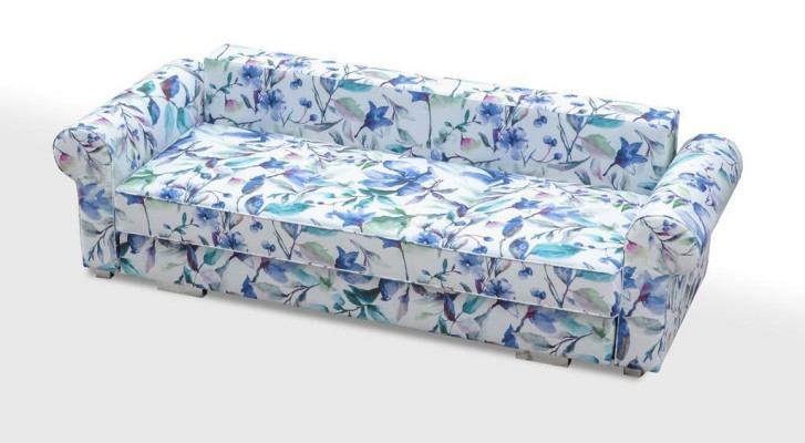 Couch Schlafsofa Sofa Blumen Wohnlandschaft Bettkasten Couchen Sofa