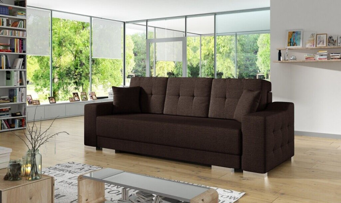 3 Sitz Sofa Couch Textil Stoff Bettfunktion Schlafsofa Neu Polster Garnitur Neu