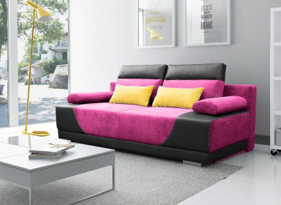 Schlafsofa Stoff Neu Garnitur Bettfunktion 3 Sitz Sofa Couch Textil Polster
