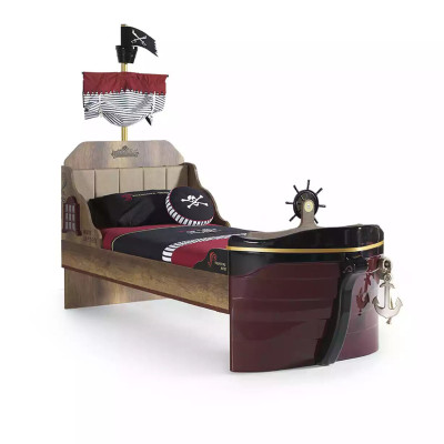 Kinderzimmer Piraten Bett Schiff Kleiderschrank Tisch Doppelte Betten 5tlg