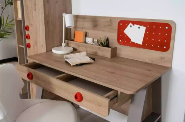 Garnitur Bett Kindermöbel Kinderzimmer Braun Bettrahmen 6tlg Holz Set
