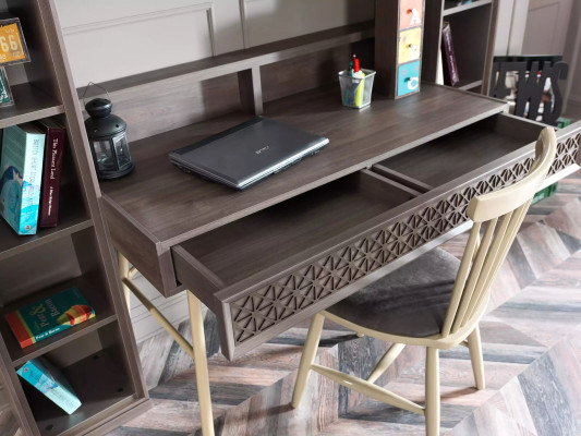 Komplette Jugendbett Bettrahmen Bett Kinderzimmer Set 7tlg Holz Grau