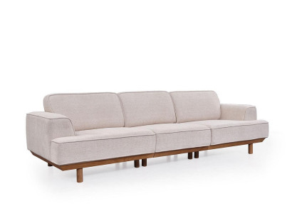 Weißes Polstersofa Wohnzimmer 4-Sitzer Luxuriöse Couch Designer Möbel