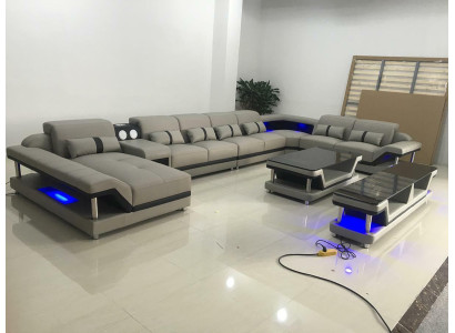 Design Sofa Komplettset Garnitur Polster Ecksofa Eckcouch Couch Sideboard Tisch