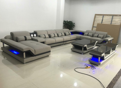 Design Sofa Komplettset Garnitur Polster Ecksofa Eckcouch Couch Sideboard Tisch