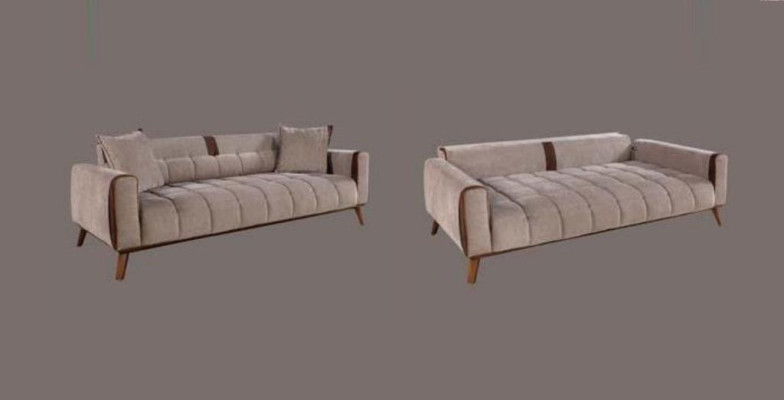 Sofagarnitur 3+3+1 Sitz Sofas Polster Möbel Couchen Textil Gruppe
