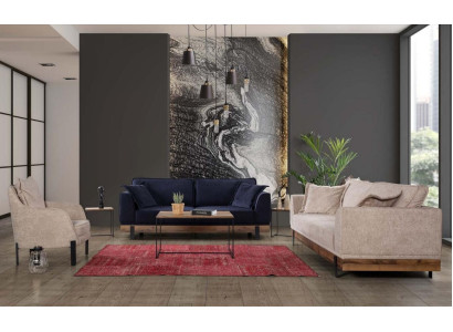 Sofagarnitur Sofa Sessel Sofas Dreisitzer 3+3+1 Sitzer Garnitur Modern