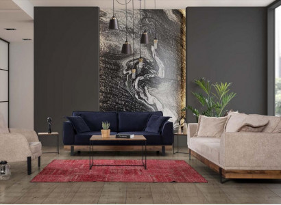 Sofagarnitur Sofa Sessel Sofas Dreisitzer 3+3+1 Sitzer Garnitur Modern