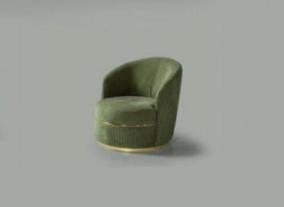 Modern Runder Sessel Einsitzer Polster Designer Textil Stoff